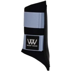 2023 Woof Wear Club Brushing Boots WB0003 - Black / Porcelain Blue Colour Black/Porcelain Blue