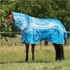 WeatherBeeta ComFiTec Plus Dynamic II Medium Combo Neck Rug - Blue Swirl Colour Blue Swirl