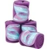 2022 Weatherbeeta Marble Fleece 3.5m Bandage 4 Pack 1008706 - Purple Swirl Colour Purple Swirl
