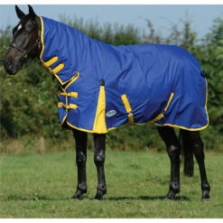 2022 Weatherbeeta Comfitec Classic Combo Neck Medium Turnout Rug 1000423 - Blue / Lemon Colour Blue/Lemon