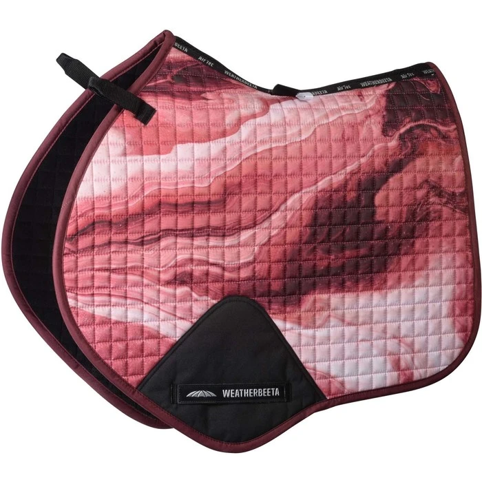 2022 Weatherbeeta Prime Marble Jump Shadped Saddle Pad 1008705007 - Burgundy Swirl Colour Burgundy Swirl 1 2022 Weatherbeeta Prime Marble Jump Shadped Saddle Pad 1008705007 - Burgundy Swirl Colour Burgundy Swirl