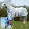 2022 Weatherbeeta Sweet Itch Shield Combo Neck Fly Rug With FREE Fly Mask Bundle WFRFM4 - Blue / White