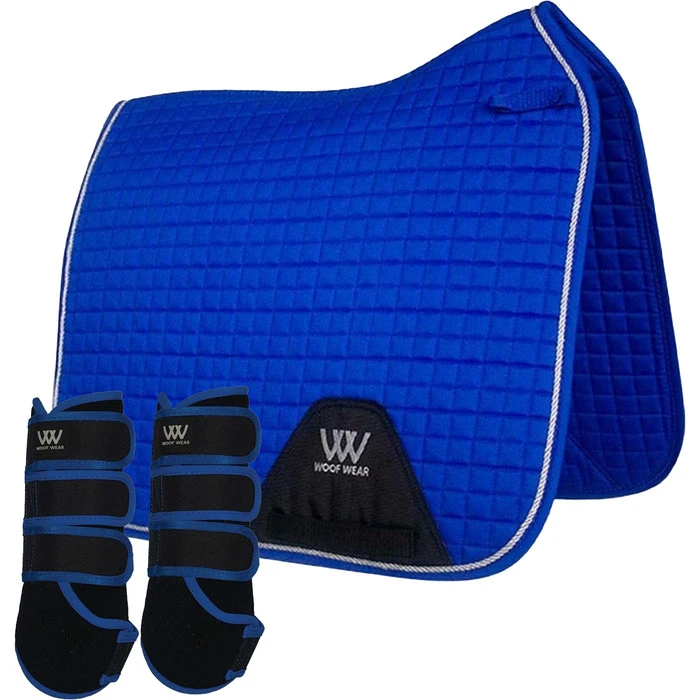 2022 Woof Wear Dressage Saddle Cloth & Training Wraps Bundle WB0061WS0002 - Electric Blue 1 2022 Woof Wear Dressage Saddle Cloth & Training Wraps Bundle WB0061WS0002 - Electric Blue