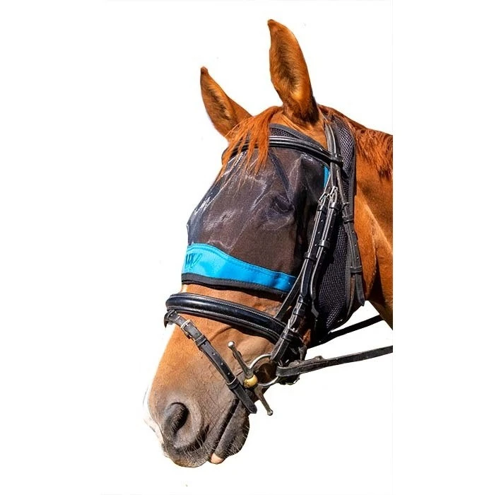 2022 Woof Wear Ride On Fly Mask - Black / Turquoise Colour Black/Turquoise 1 2022 Woof Wear Ride On Fly Mask - Black / Turquoise Colour Black/Turquoise
