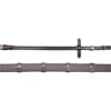 2023 Henry James Saddlery Xtreme Eventer Hybrid Rubber Reins With Leather Stoppers RR7 - Black Colour Black