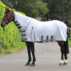 2023 Hy Equestrian StormX Original Gladiator Fly Rug 2678 - White / Grey