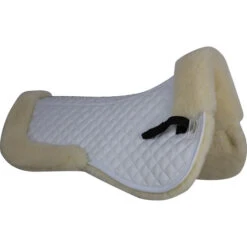 2023 Woof Wear Vision Elegance Sheepskin Half Saddle Pad WS0029 - White Colour White