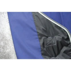 2022 Weatherbeeta Cotton Show Sheet II Standard Neck 1007764001 - Dark Blue / Grey / White -Equestrian Supplies 3972 1007764000 DARKBLUEGREYWHITE WB CTN SHT STD Detail4 Image Null Hero.700x700
