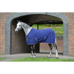 2022 Weatherbeeta Cotton Show Sheet II Standard Neck 1007764001 - Dark Blue / Grey / White -Equestrian Supplies 3972 1007764000 DARKBLUEGREYWHITE WB CTN SHT STD Image2 Null Hero.700x700