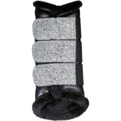 2022 HKM Sparkle Brushing Boots 13345 - Black / Silver -Equestrian Supplies 4304 HKM20Sparkle20Protection20Boots201334520 20Black20 201a.700x700