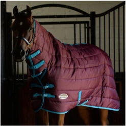 2022 Weatherbeeta Comfitec 210D Channel Quilt Combo Neck Medium Rug 10004380 - Grape Purple / Blue -Equestrian Supplies 4908 wb stable channel quilt 210 cb med grape02.700x700