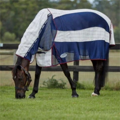 2023 Weatherbeeta Breeze With Surcingle IV Combo Neck 10183790 - White / Navy / Red Colour White / Navy / Red -Equestrian Supplies 6035 202320Weatherbeeta20Breeze20Fly20Rug2020Free20Fly20Mask20Bundle20WFRFM120 20White2020Navy2011.700x700
