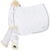 2023 Eskadron Glossy Crystal Saddle Cloth & Mesh Evo-Wool Tendon Boots Bundle 218131555131 - White