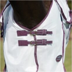 2023 Weatherbeeta Comfitec Essential Fly Rug With FREE Fly Mask WFRFM2 - Grey / White / Maroon -Equestrian Supplies 6371 202320Weatherbeeta20Comfitec20Essential20Mesh20II20Combo20Neck20100044116620 20WhiteMarron20Grey20close.2000x2000.700x700