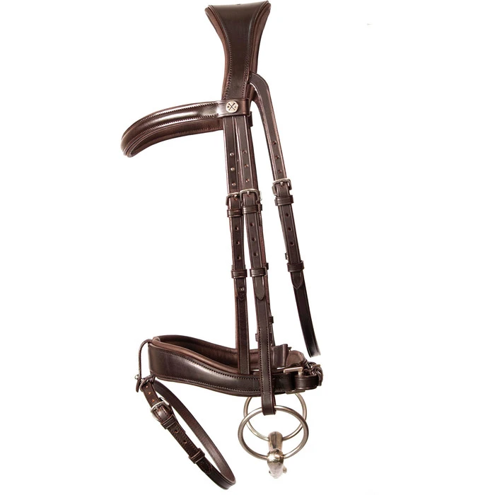 2023 Henry James Saddlery Dressage Bridle HJ-BR-03 - Havana Brown Colour Havana Brown 2 2023 Henry James Saddlery Dressage Bridle HJ-BR-03 - Havana Brown Colour Havana Brown - Image 2