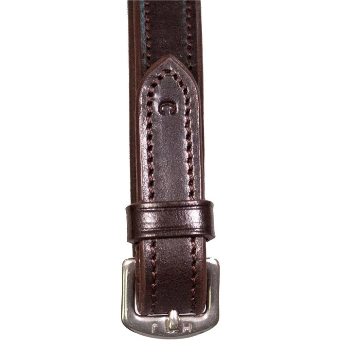 2023 Henry James Saddlery Xtreme Eventer Hybrid Rubber Reins With Leather Stoppers RR7 - Havana Brown Colour Havana Brown 3 2023 Henry James Saddlery Xtreme Eventer Hybrid Rubber Reins With Leather Stoppers RR7 - Havana Brown Colour Havana Brown - Image 3