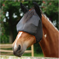 Equilibrium Field Relief Midi Fly Mask With Ears Black / Orange