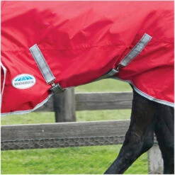2022 Weatherbeeta Comfitec Classic Lite Combo Neck Turnout Rug - Red / Silver Colour Red/Silver -Equestrian Supplies Weatherbeeta Comfitec Classic Combo Neck Lite Red 3.700x700