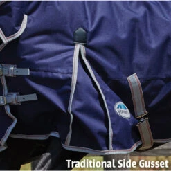 2022 Weatherbeeta Comfitec Essential Medium Standard Neck Turnout Rug - Navy / Silver / Red -Equestrian Supplies Weatherbeeta Comfitec Essential Combo Neck Heavy Navy Silver 4.700x700 1