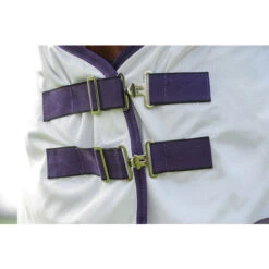 Weatherbeeta Comfitec Essential Mesh Combo Neck Fly Rug White / Purple -Equestrian Supplies Weatherbeeta Comfitec Essential Mesh Combo Neck White 2.700x700