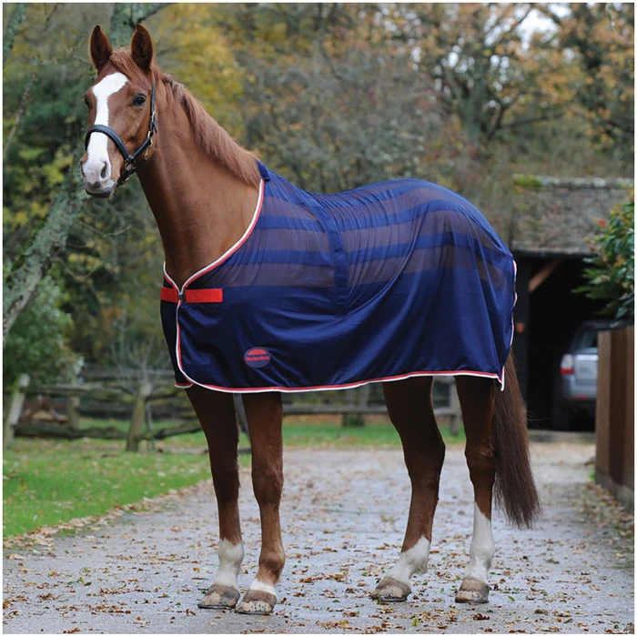 2022 Weatherbeeta Standard Neck Scrim Cooler Rug 6545 - Navy / Red / White 1 2022 Weatherbeeta Standard Neck Scrim Cooler Rug 6545 - Navy / Red / White