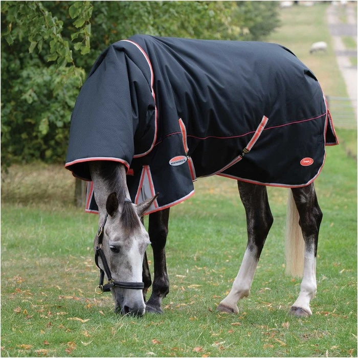 2022 Weatherbeeta Comfitec Premier & Therapy-Tec Medium Detach-A-Neck Turnout Rug - Black / Red 2 2022 Weatherbeeta Comfitec Premier & Therapy-Tec Medium Detach-A-Neck Turnout Rug - Black / Red - Image 2