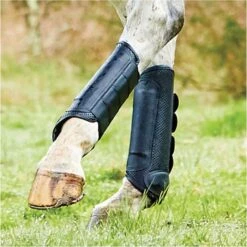 Weatherbeeta Cross Country Boots Hind - Black -Equestrian Supplies Weatherbeeta20Cross20Country20Boots20Hind20 20Black20worn.700x700