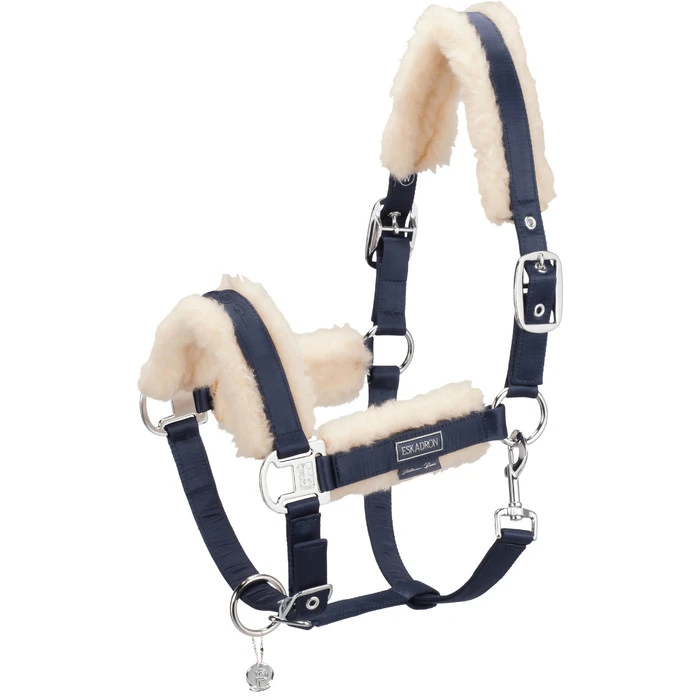 2023 Eskadron Double Pin Matt Gloss Evo-Wool Headcollar 420831 838 - Navy 1 2023 Eskadron Double Pin Matt Gloss Evo-Wool Headcollar 420831 838 - Navy